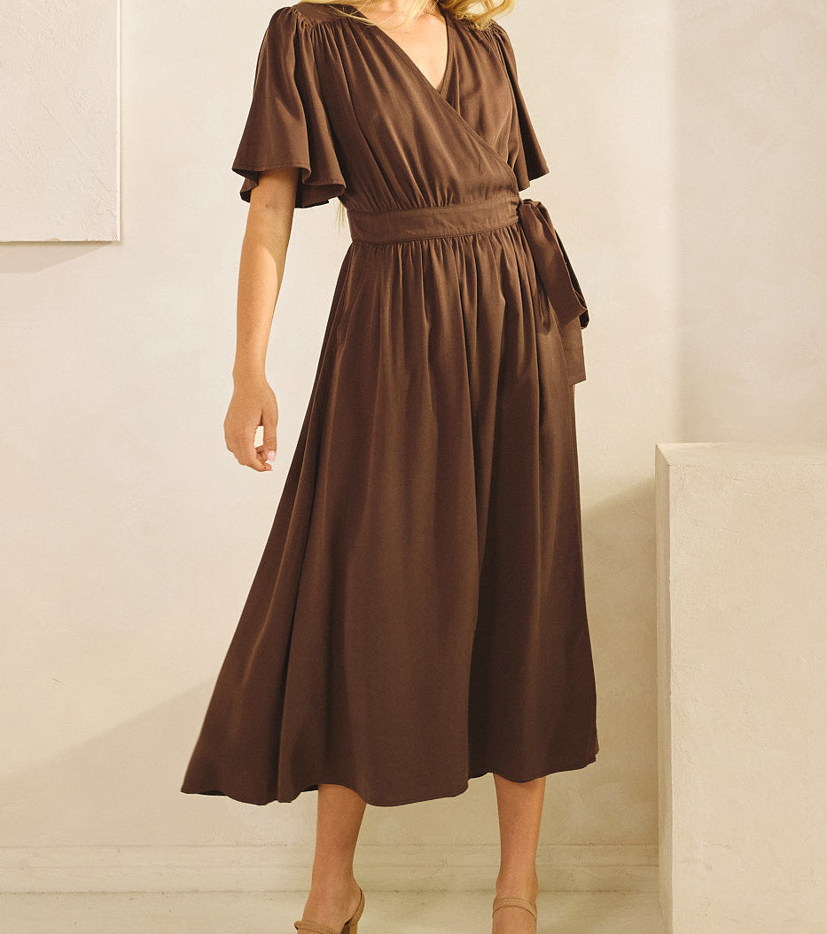 Chocolate Wrap Dress