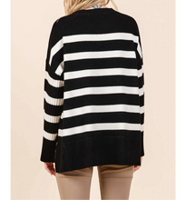 Striped Knit Oversized Sweater
