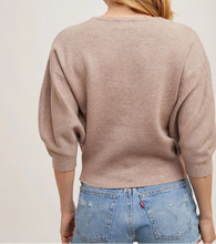 Puff Sleeve Neutral Knit Top