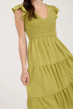 Flutter Sleeve Midi Dress