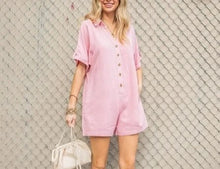 Light Mauve Button Down Romper