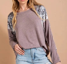 Ash Mix Print Top