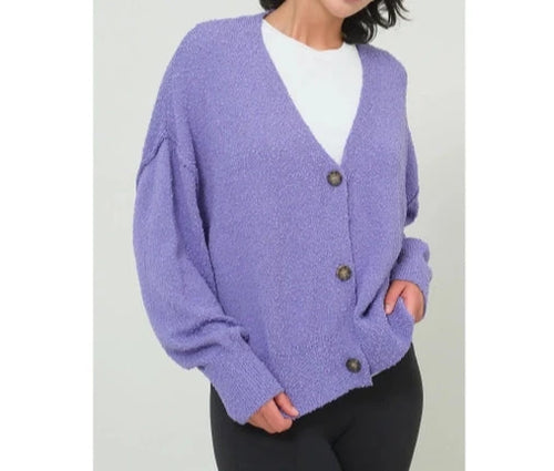 Lavender Cardigan Sweater