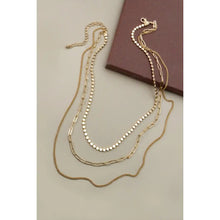Gold Plated Multichain Necklace
