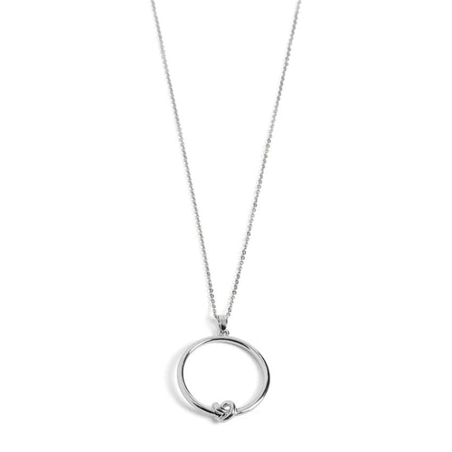 Silver Knot Circle Necklace