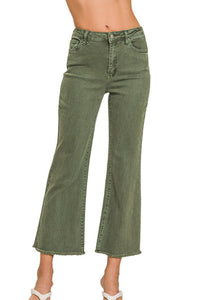Frayed Hem Bootcut Bottoms