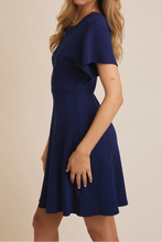 Navy Flare Hem Dress