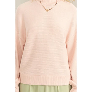 Blush Balloon Sleeve Cozy Top