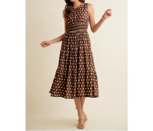 Brown Polka Dot Midi
