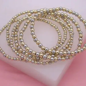Gold & Silver Beaded Bracelet