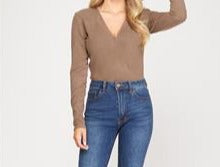 Mocha Rib Knit Bodysuit