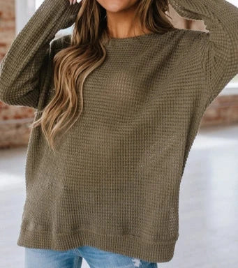 Olive Green Knit Tunic