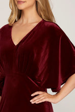 Maroon Velvet Midi Dress