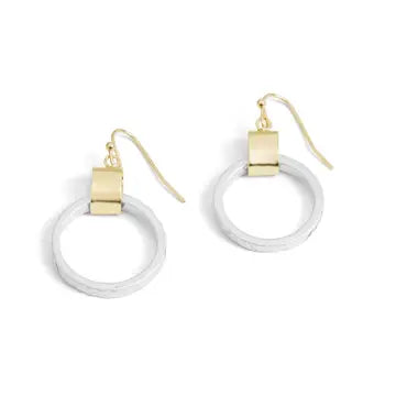 Mixed Metal Hoop Earrings