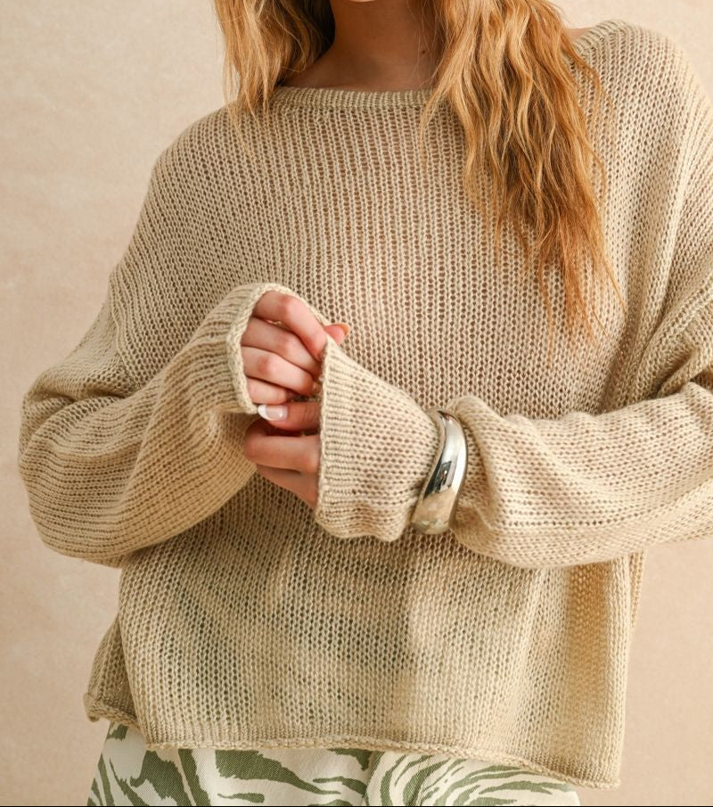 Neutral Long Sleeve Sweater