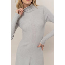 Gray Turtleneck Dress