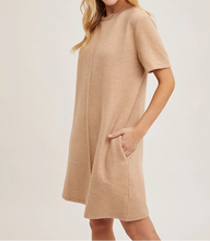 Beige Puff Sleeve Dress