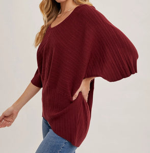 VNeck Dolman Knit Top