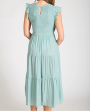 Smocked Tiered Midi Dress