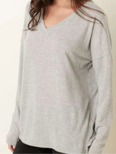 Heather Gray Soft VNeck Top