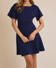 Navy Flare Hem Dress