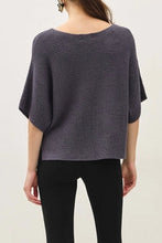 Charcoal Ribbed Dolman