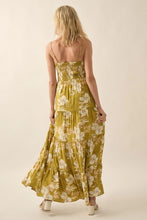 Floral Sweetheart Smocked Tiered Ruffle Maxi Dress