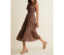Brown Polka Dot Midi