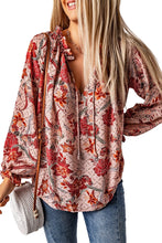 Pink Boho Floral Blouse