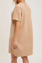 Beige Puff Sleeve Dress