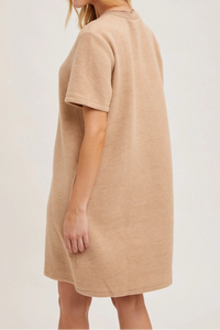 Beige Puff Sleeve Dress
