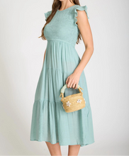 Smocked Tiered Midi Dress