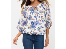 Crochet Mixed Media Floral Top