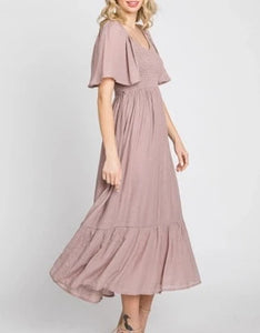 Plum Flowy Dress