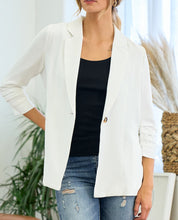 Off White Tucked Sleeve Blazer