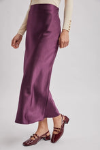 Elegant Plum Midi Skirt