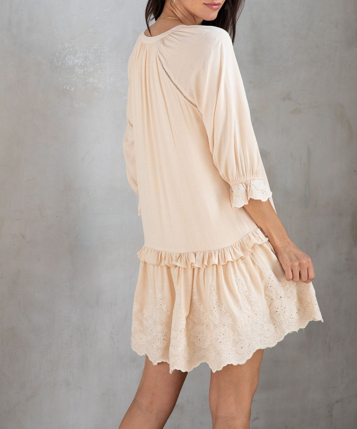neutral boho dress Summer Beige Cotton Maxi Long Boho Dress