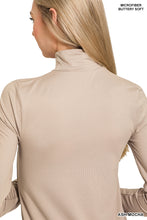 Beige Mock Neck