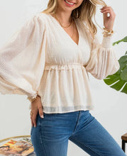 Cream Boho Dot Top