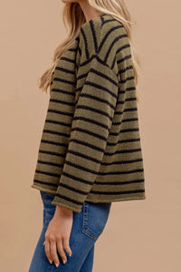 Olive Striped Sweater