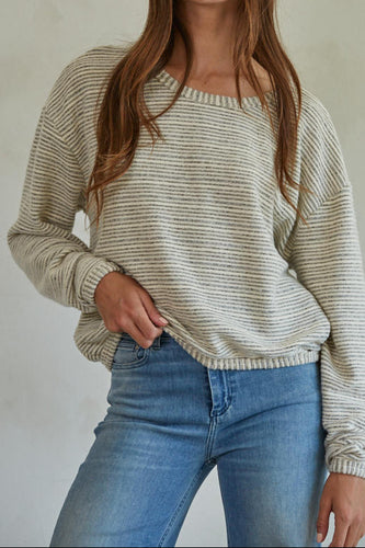 Striped Long Sleeve Pullover