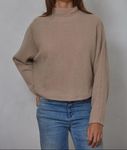 Latte Knit Mock Neck Pullover