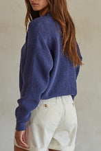 Navy Button Down Cardigan