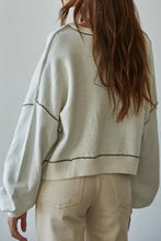 Cream Contrast Detail Sweater