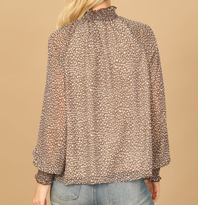 Small Print Floral Blouse