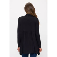 Black Open Front Cardigan