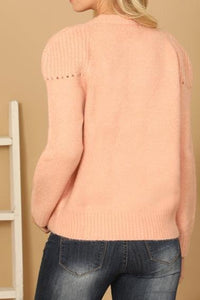 Blush Puff Sleeve Sweater