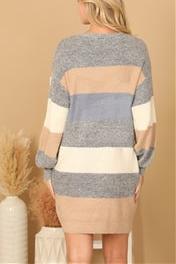 Multi Stripe Sweater Dress