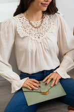 Cream Eyelet Blouse