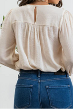 Cream Eyelet Blouse